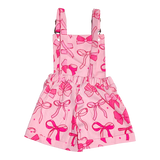 Pink Bow Overalls