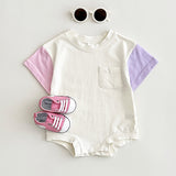 Colour Patch T-Shirt Romper - Clearance