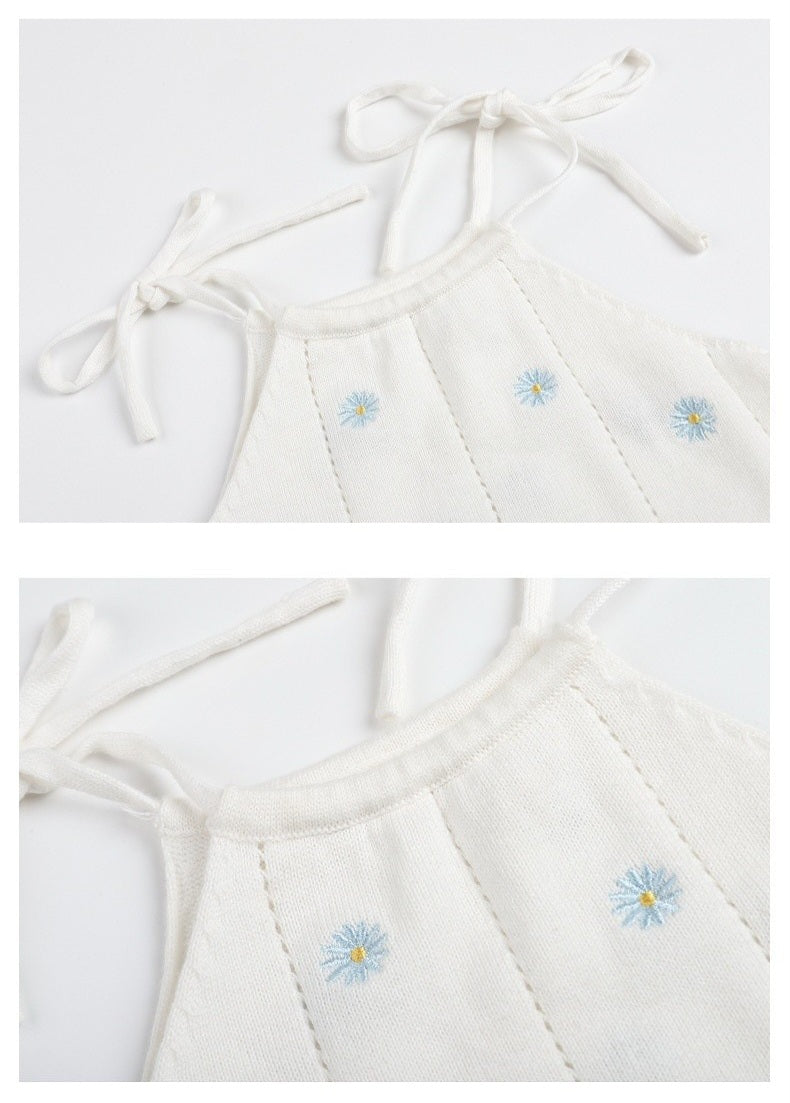 Josie Knit Baby Girl Romper
