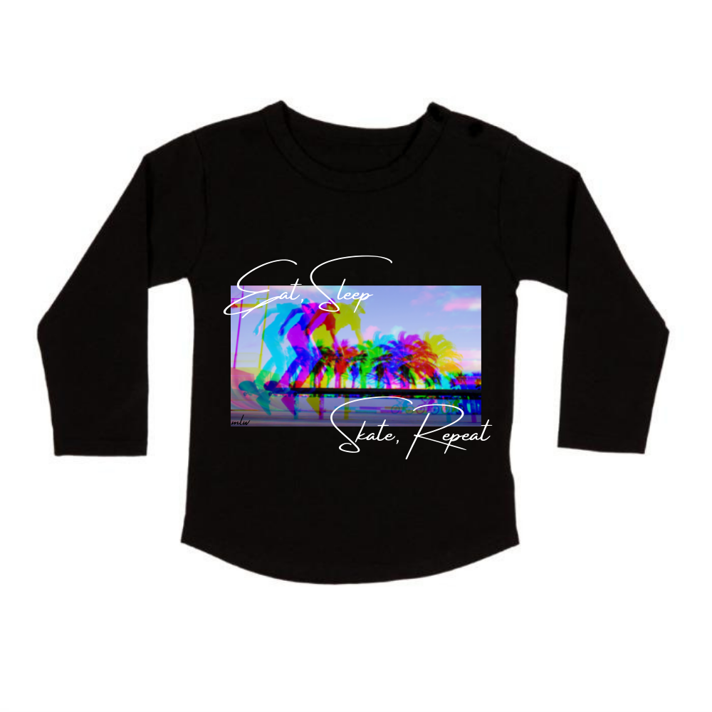 MLW By Design - Eat Sleep Skate Repeat Tee | Black or White