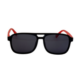 Aviator Kids Sunglasses - Black/ Red