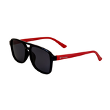 Aviator Kids Sunglasses - Black/ Red