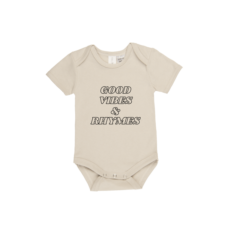 MLW By Design - Good Vibes & Rhymes Beige Bodysuit