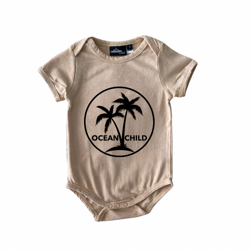 MLW By Design - Ocean Child Stonewash Bodysuit | Sand or Black