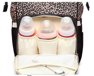 Leopard Nappy Bag - White