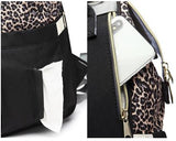 Leopard Nappy Bag - Brown