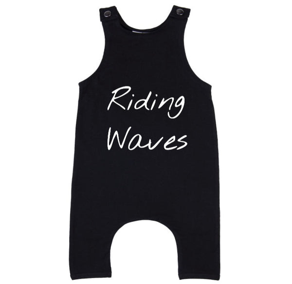 MLW By Design - Riding Waves Slouch Romper | Black or Sage