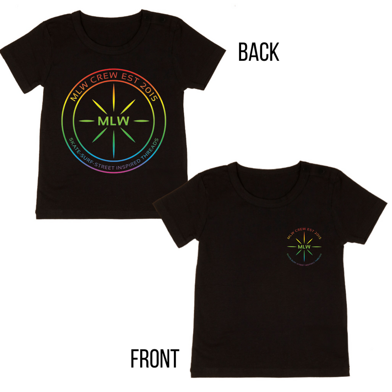 MLW By Design - Rainbow SSS Tee | White or Black