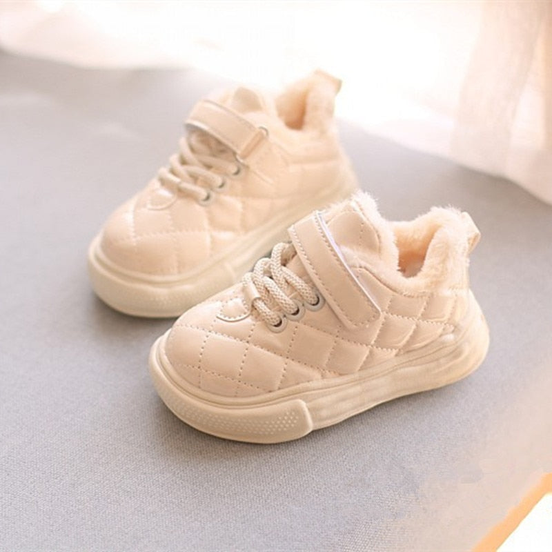Quilted Winter Shoes - Beige