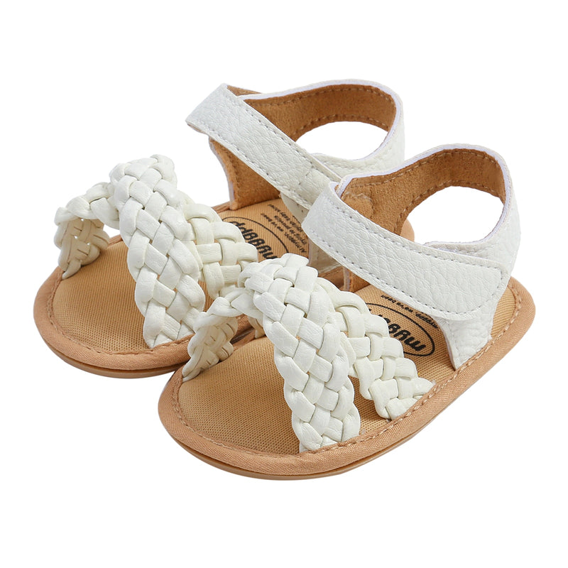 Summer Braided Sandals - White