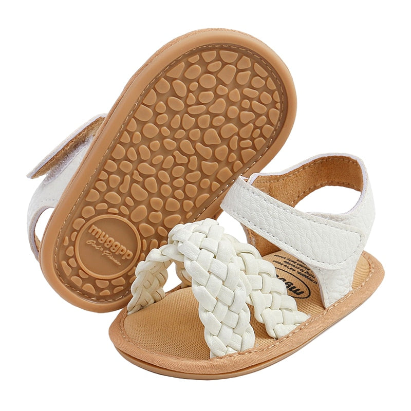 Summer Braided Sandals - White
