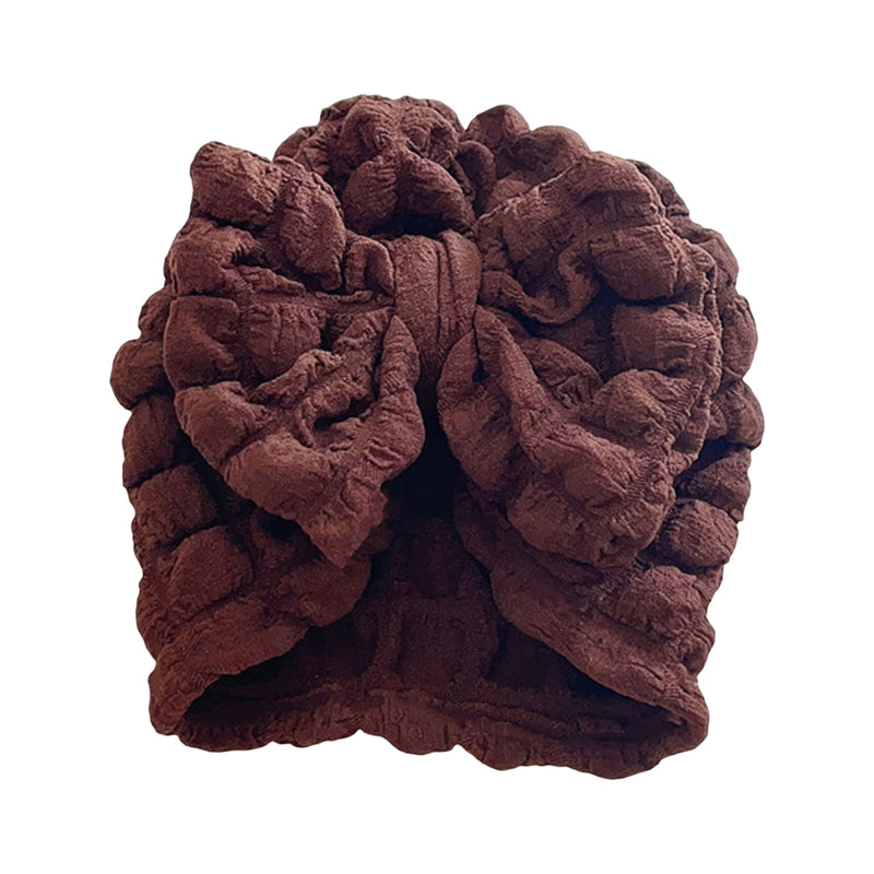 Scrunch Bow Turban - Brown