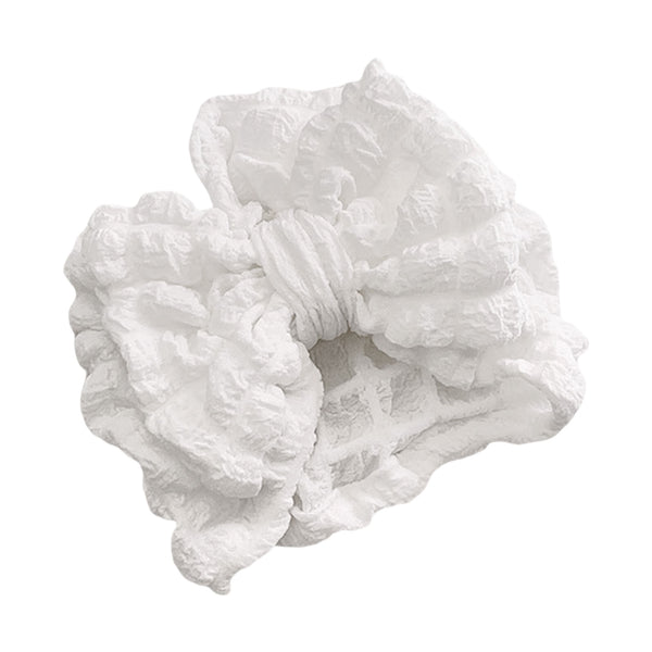 Scrunch Bow Turban - White