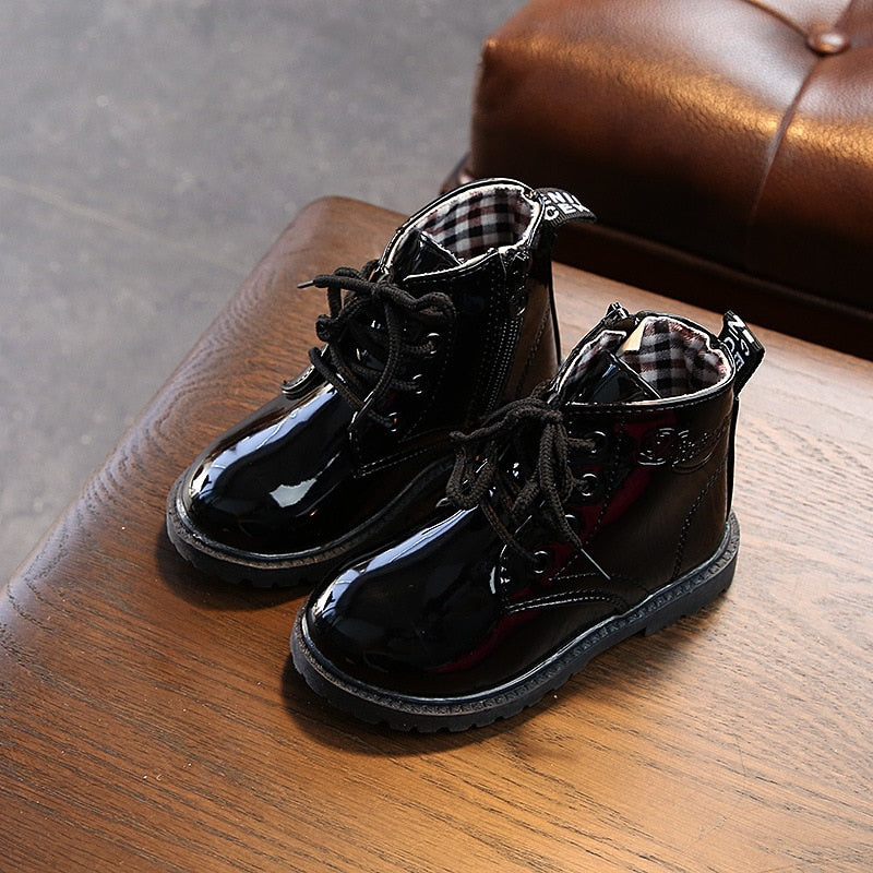 Patent Boots -  Black