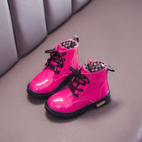 Patent Boots - Hot Pink