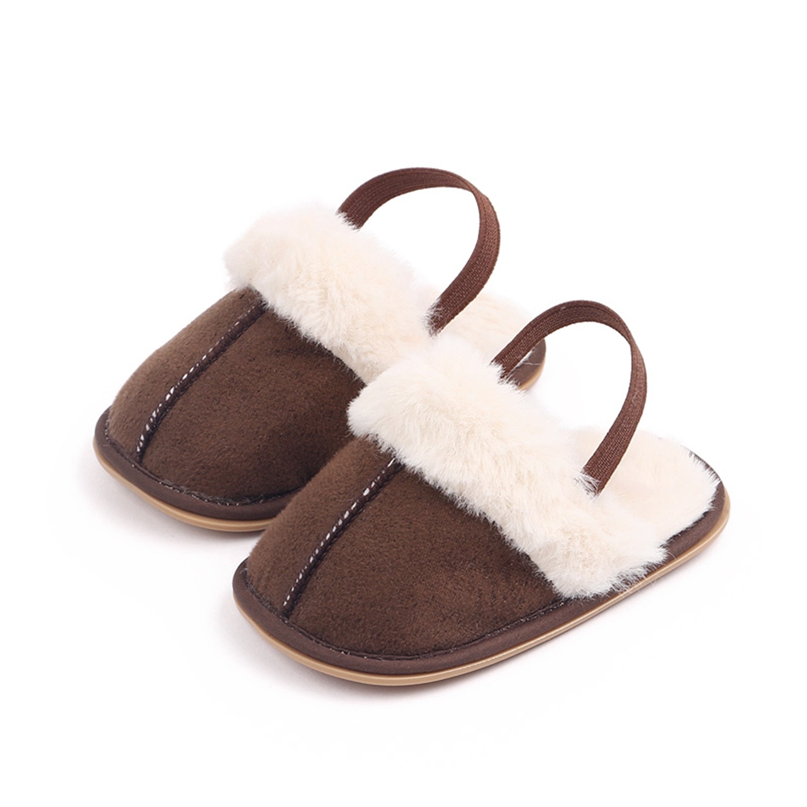 Fluffy Baby Slides -  Cacao