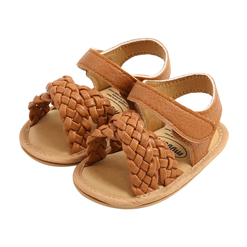 Summer Braided Sandals - Brown