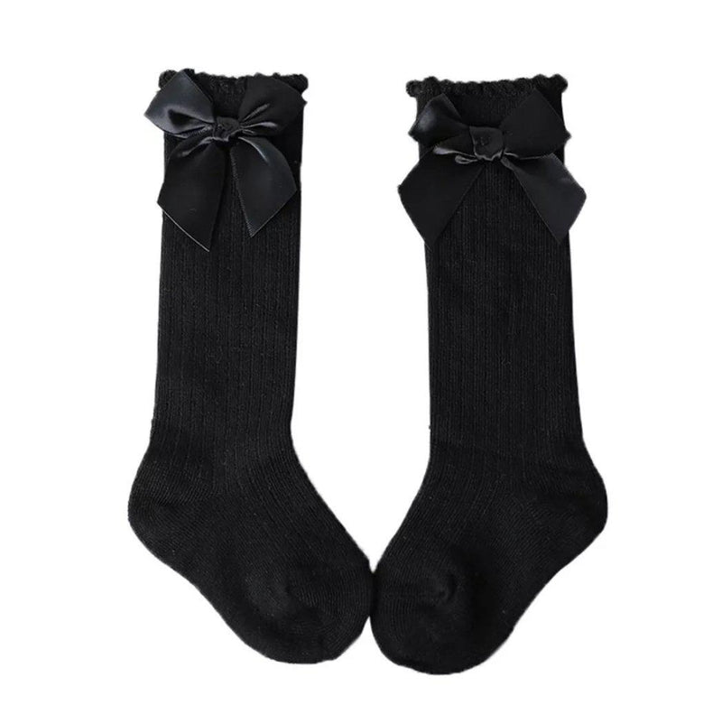 Bow Socks - Black