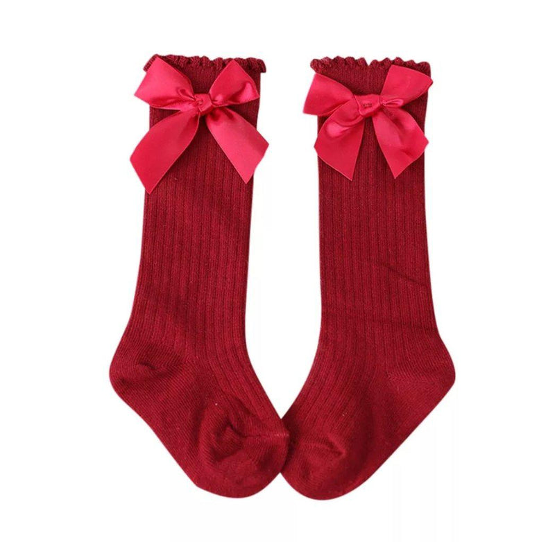 Bow Socks - Red