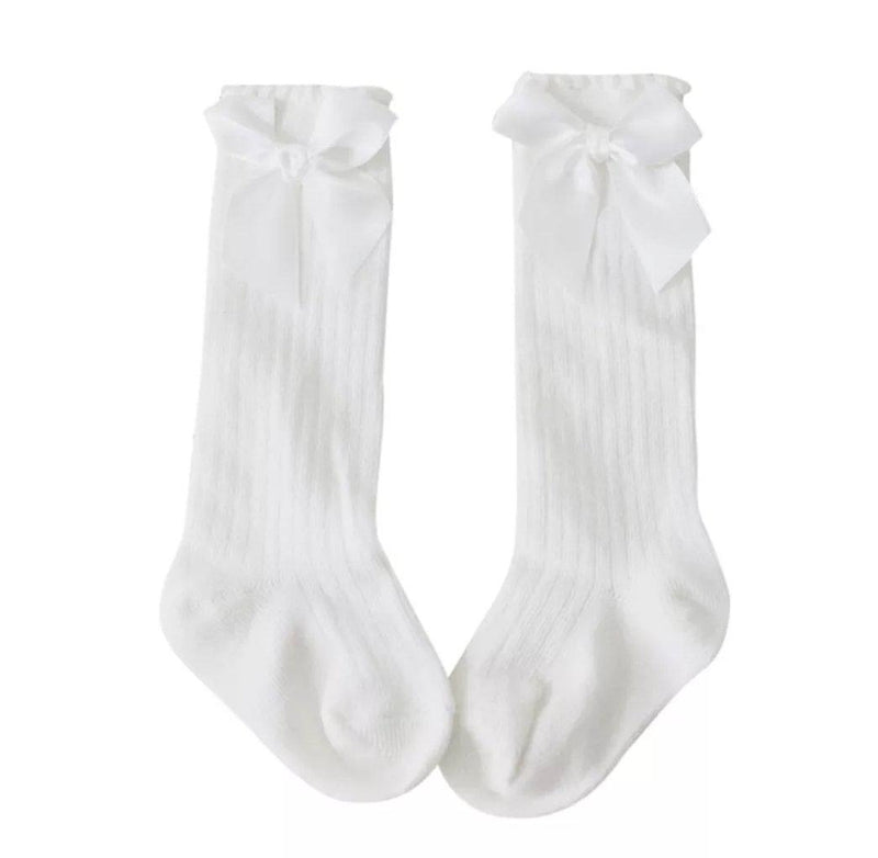 Bow Socks - White