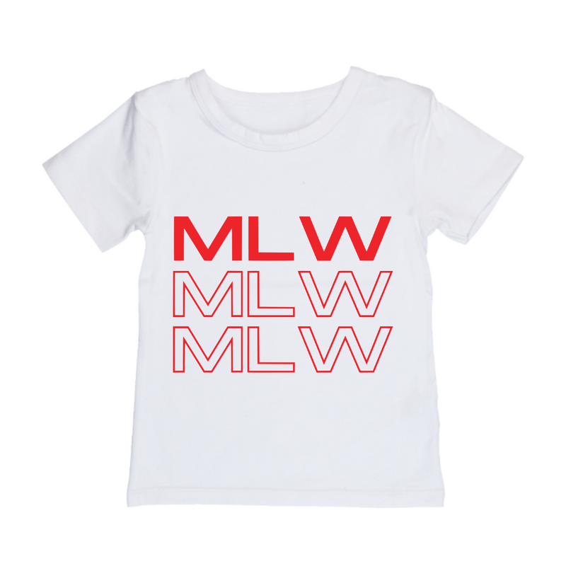 MLW By Design - Red MLW Stamped Tee | Black or White