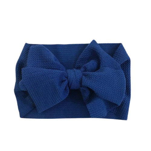 Big Bow Wrap Headband - Blue