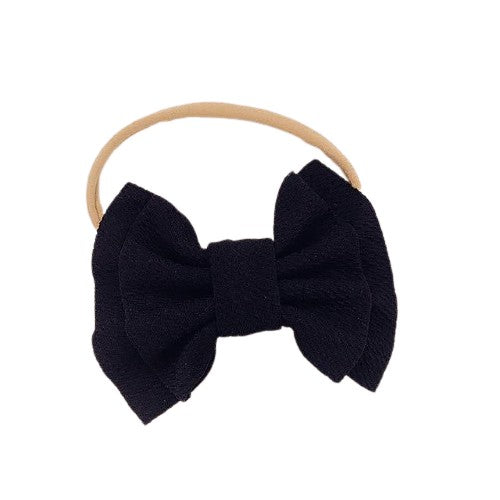 Aria Bow Headband - Black