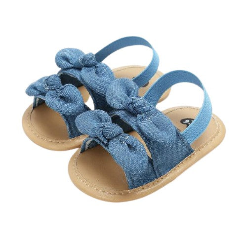 Esther Sandals - Denim Bows