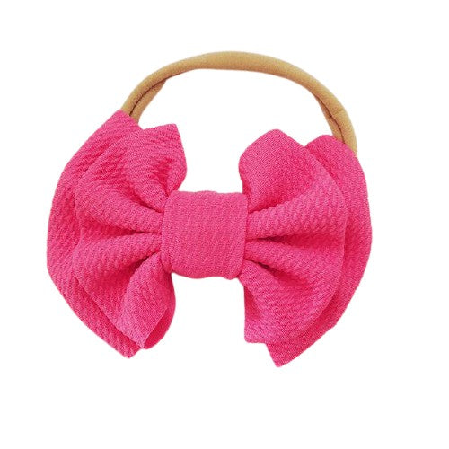 Aria Bow Headband - Pink