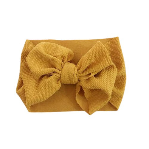 Big Bow Wrap Headband - Mustard