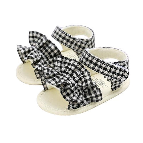 Esther Sandals - Chequered Ruffle