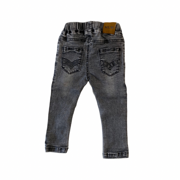 MLW By Design - Distressed Black Wash Jeans
