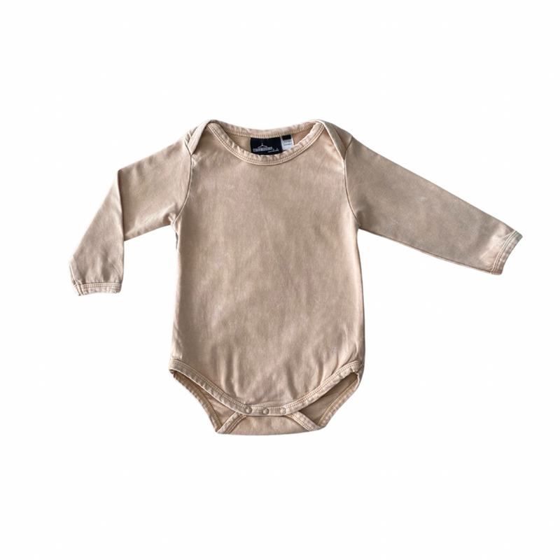 MLW By Design - Basic Long Sleeve Bodysuit | Sand Stonewash