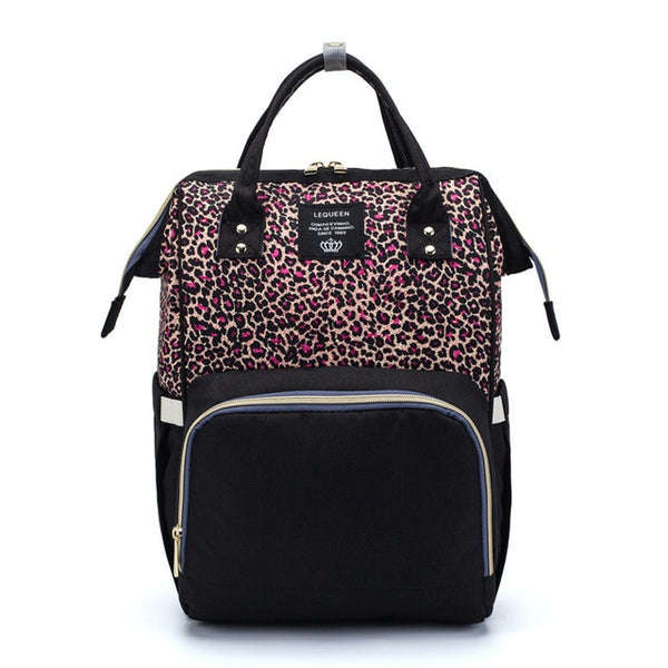 Leopard Nappy Bag - Pink