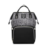 Leopard Nappy Bag - White