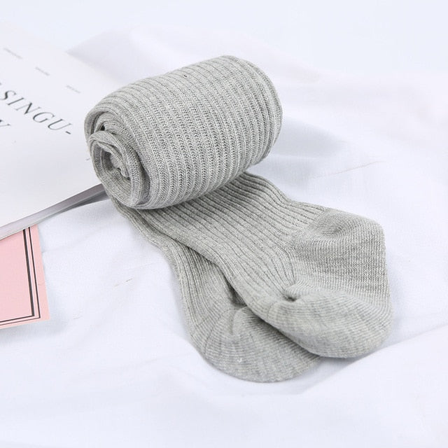Winter Ribbed Stockings - Grey