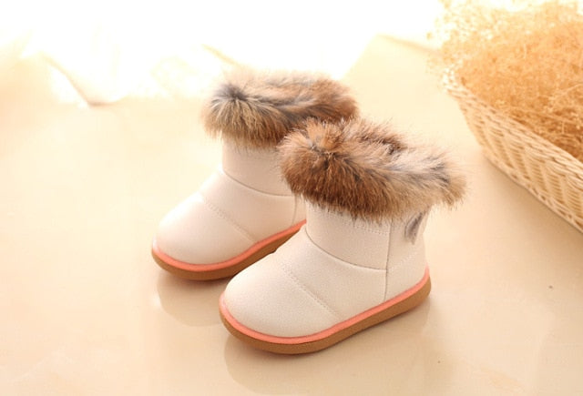 Fluffy Fur Boots - White