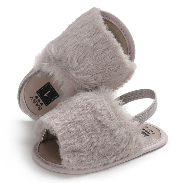 Fluffy Slides - Grey