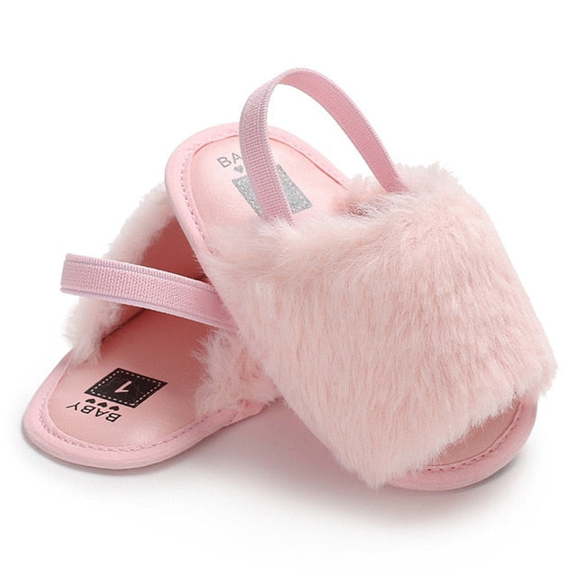 Fluffy Slides - Pink