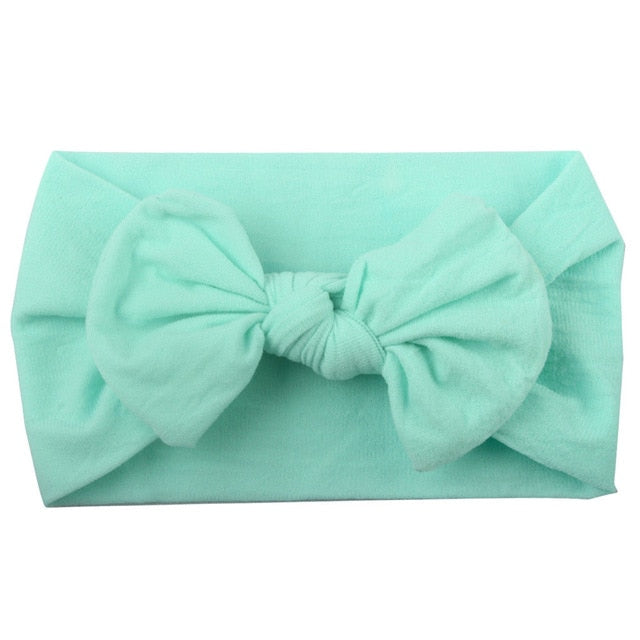 Bow Headband - Aqua Green